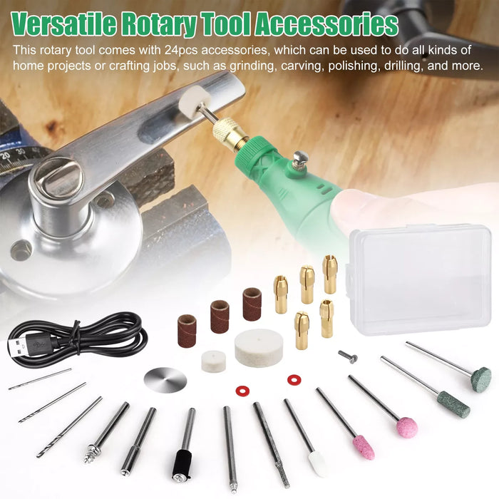 Mini Grinder Rotary Tool Polishing Drill Kit Variable Speed