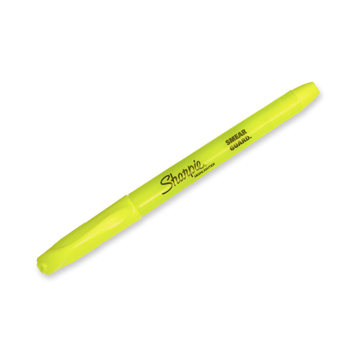 Sharpie Pocket Highlighters, Chisel Tip, Fluorescent Yellow, 4 Count