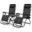 3 Piece Zero Gravity Chair Patio Chaise Lounge Adjustable Chairs Recliner Yard