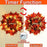 Prelit Fall Wreath 20 Lights with Timer Front Door Decoration