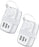 2 Pack Power Strip with USB C Ports, 2 Outlets 3 USB Ports, NTONPOWER Small Power Strip with 3ft Short Extension Cord Retractable, Compact Size for Travel Home Office Hotel Cruise Essentials, White