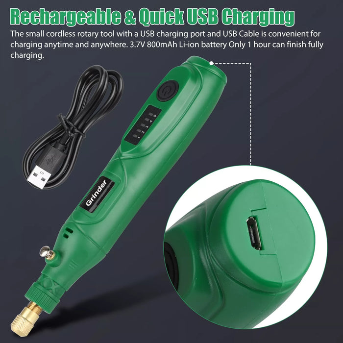 Mini Grinder Rotary Tool Polishing Drill Kit Variable Speed