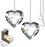 Clear Crystal Suncatcher, 2pc 45mm Heart, Handmade Prism Pendant for Windows