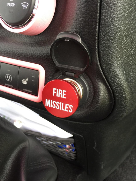 Fire Missiles Button Car 12-volt plug by Citadel Black - Anodized Aluminum