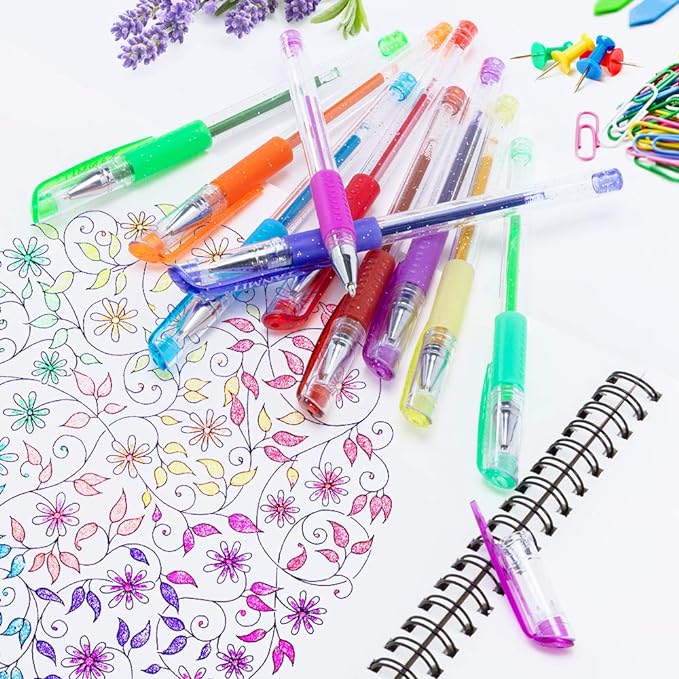 Gel Pens, Tanmit Gel Pens Set for Adult Coloring Books, Colored Gel Pen Fine Point
