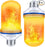 LED Flame Light Bulbs, 4 Modes Flickering Light Bulbs, E26 Base Fire Flame Bulb, Halloween, Christmas Party Porch Outdoor and Indoor Home Decorations(Yellow, 2 Pack)