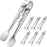 6 Pieces Mini Serving Tongs 4-Inch Small Rose Sugar Cube Tongs (Silver)