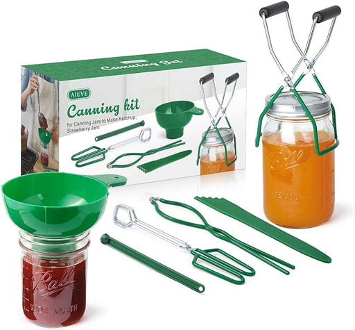 AIEVE Canning Supplies Canning Kit Include Canning Funnel, Jar Lifter, Jar Wrench, Lid Lifter, C...