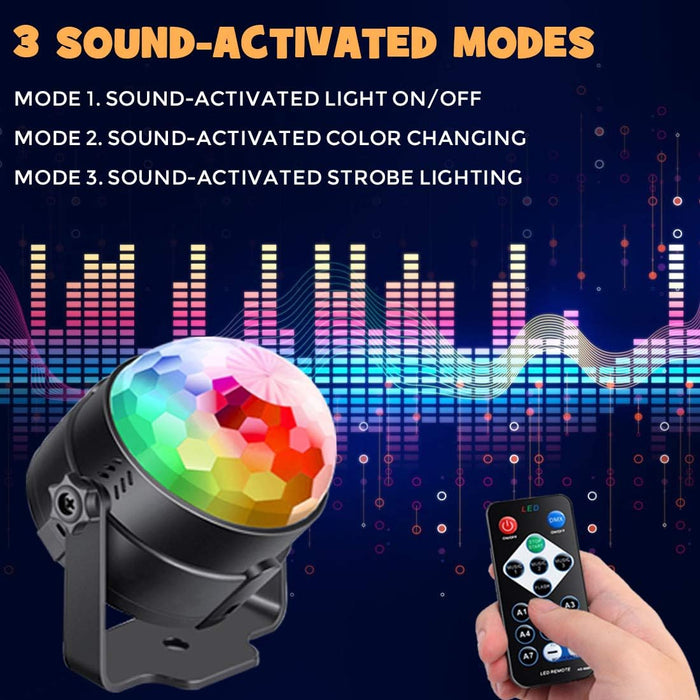 Sound Activated Party Lights with Remote Control