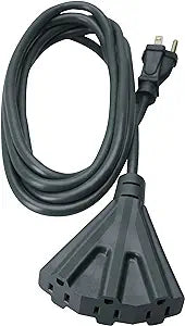 Woods, Black AgriPro 2451 14/3 25-Foot Heavy Duty 15-Amp Multi Extension Cord