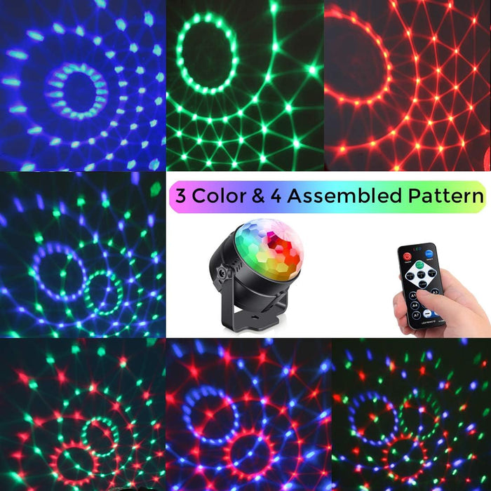 Sound Activated Party Lights with Remote Control