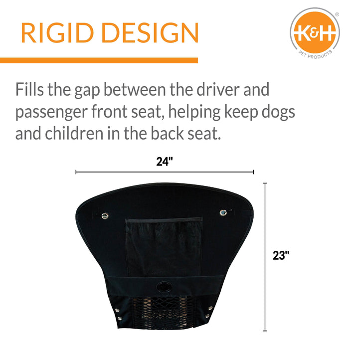 K&H Pet Products Dog Travel Safety Barrier, Black, 23"L x 24"W x 0.35"H