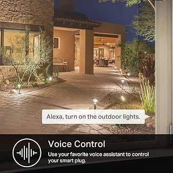 Kasa Outdoor Smart Plug, Smart Home Wi-Fi Outlet with 2 Sockets, IP64 Weather Resistance, Compatible with Alexa, Google Home & IFTTT, No Hub Required, ETL Certified(EP40), Black