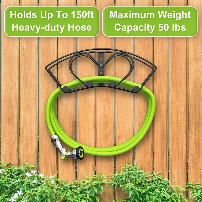 Hose Holder Wall Mount Heavy Duty Garden Hose Holder Solid Metal Hose Hanger