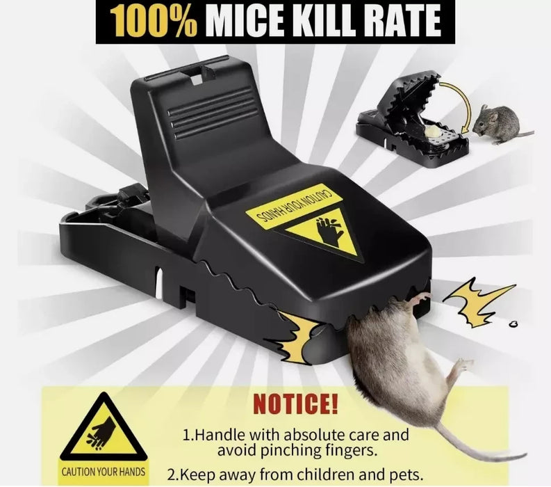 6 Pack Mouse Traps Rat Mice Killer Snap Trap Power Rodent Heavy Duty Pest Trap