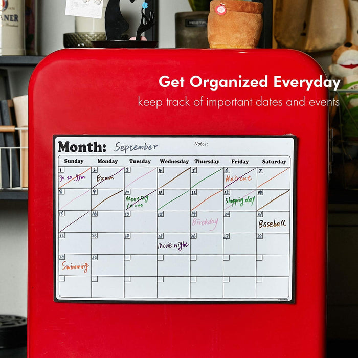 Fridge Calendar Magnetic Dry Erase Calendar Whiteboard Calendar for Refrigerator Planners 16.9 I...