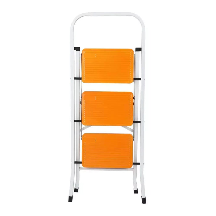 3 Step Ladder Folding Step Stool Steel Anti-Slip For Household Office Use 330lbs