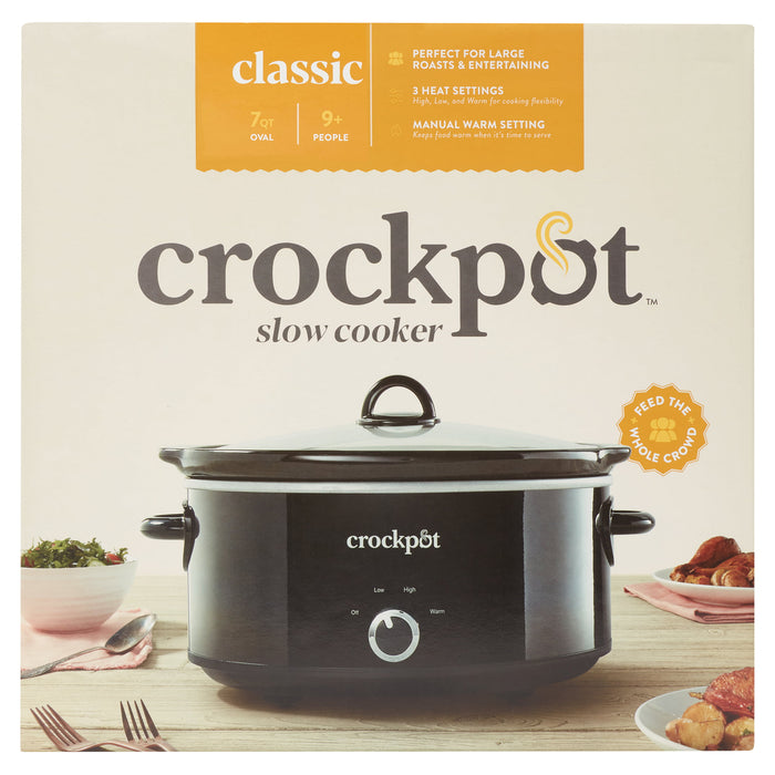 Crock-Pot® 7-Quart Manual Slow Cooker, Black