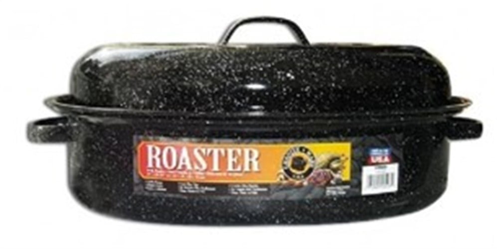 Granite Ware 18 in. Covered Oval Roaster, 15 lb. capacity