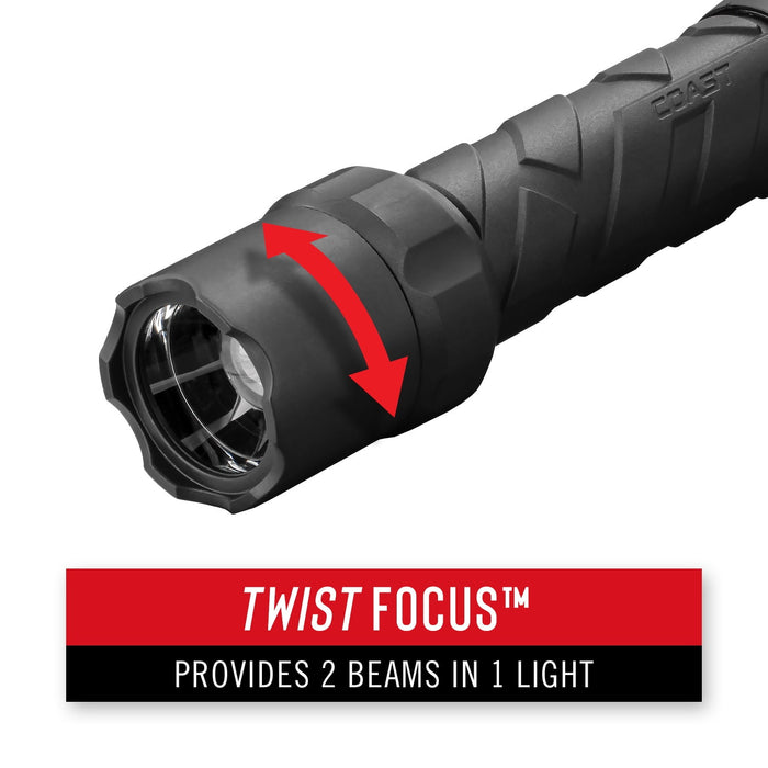 COAST Polysteel 650 Storm Proof, Crush Proof, Drop Proof 740 Lumen Twist Focus LED Flashlight