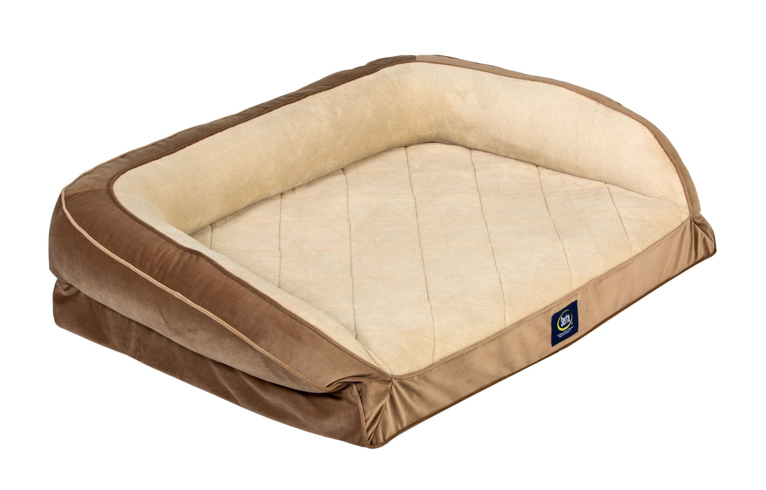 Serta, Large, Quilted Gel Memory Foam Couch Pet Bed