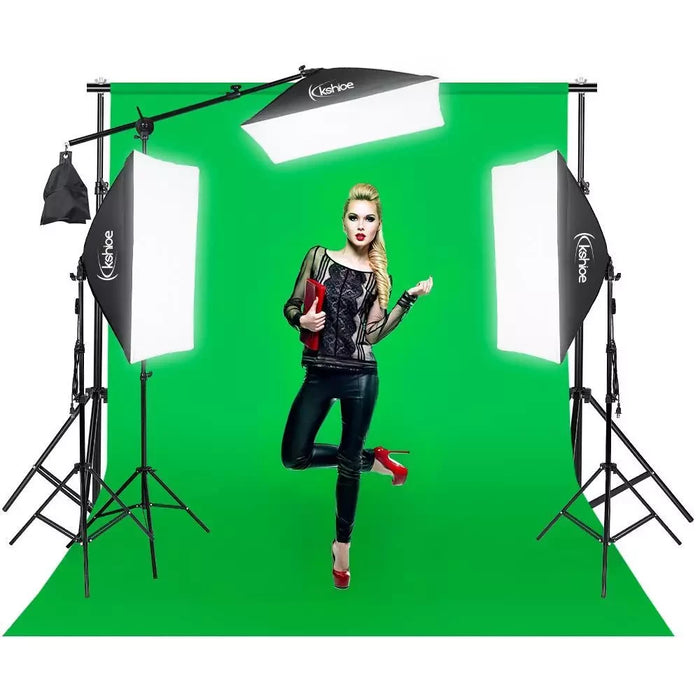 Video Photo Studio Photography Lighting Kit 3 X Backdrops 5 X Umbrella Stand Set