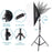 Video Photo Studio Photography Lighting Kit 3 X Backdrops 5 X Umbrella Stand Set