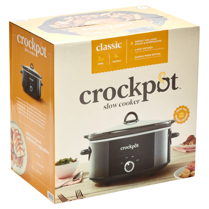 Crock-Pot® 7-Quart Manual Slow Cooker, Black