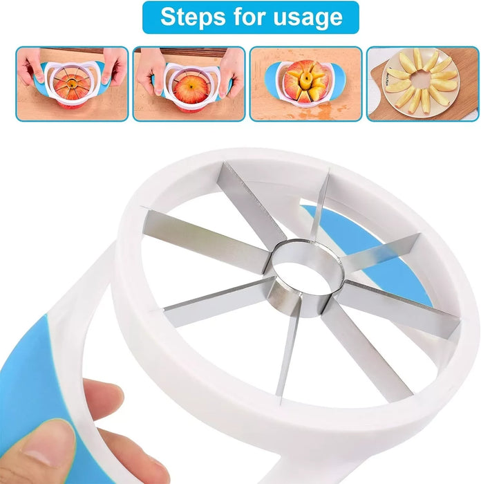 Apple Corer Slicer, Stainless Steel Sharp Blades Fruit Cutter