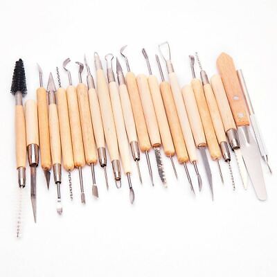 22 Piece Pottery Clay Sculpture Sculpting Carving Modeling Ceramic Hobby Tools