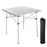 Portable Folding Aluminum Roll Up Table Lightweight Outdoor Picnic + Bag