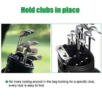 14x Plastic Golf Club Organizer Clip Putter Bag Holder Iron Driver Protector Set