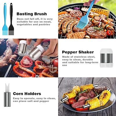25Pcs Grill Tools Set Stainless BBQ Grilling Barbecue Utensils Accessories Kit