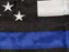 Thin Blue Line American Flag Police With Embroidered Stars and Sewn Stripes 3x5