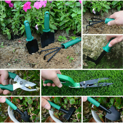 10pc Garden Tool Set Vegetable Flower Gardening Hand Tools Kits w/ Carrying Case