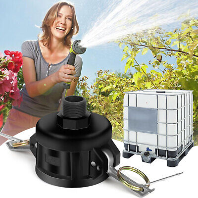 275 330 Gallon IBC Tote Water Tank Drain Adapter 2" Cam Lock for Garden Hose 3/4"