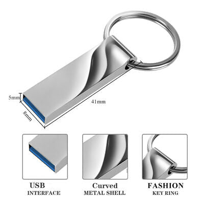 2TB USB 3.0 Flash Drive Memory Stick Pen U Disk Metal Key Thumb for PC Laptop US