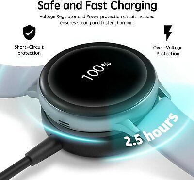 Wireless Magnetic Charger Dock For Samsung Galaxy Watch 4/3/R500/R820/Active 2/1