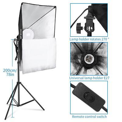 86&#034; Photography Studio LED Lamp Softbox Lighting Soft Box Light Stand Kit