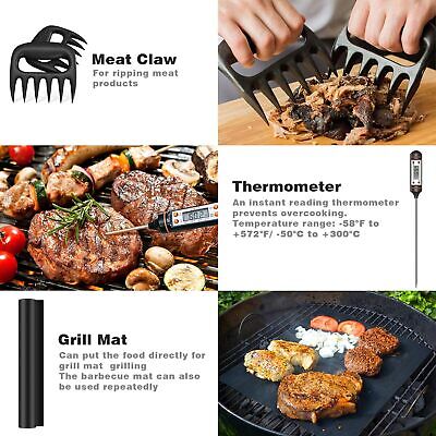 25Pcs Grill Tools Set Stainless BBQ Grilling Barbecue Utensils Accessories Kit