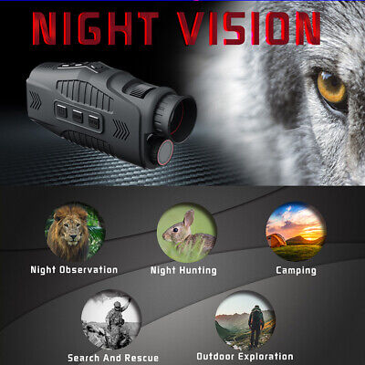 5X Zoom Night Vision Binocular Telescope 850nm Infrared Scope IR Camera 1080P