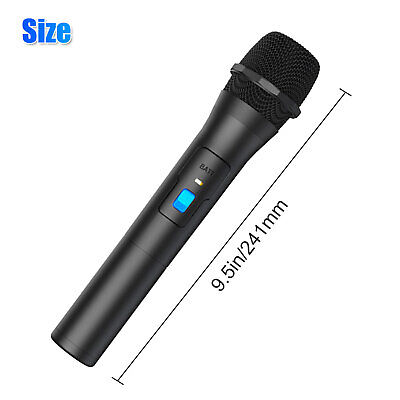 2PCS Wireless VHF Professional Microphone Handheld Mic System Karaoke w/Receiver