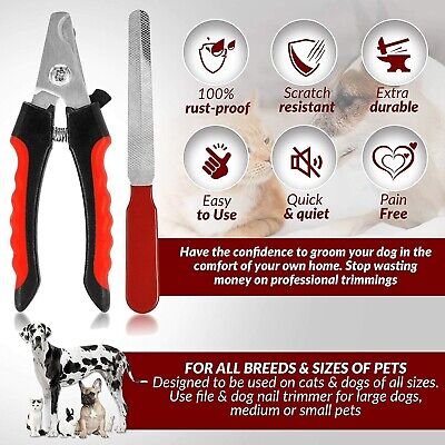 Trimmer and Dog Nail Clippers With Safety Guard Pet Grooming Razor Sharp Blades