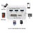 Aluminum 3 Port USB 3.0 Hub MS SD M2 TF Multi-In-1 Memory Card Reader Adapter