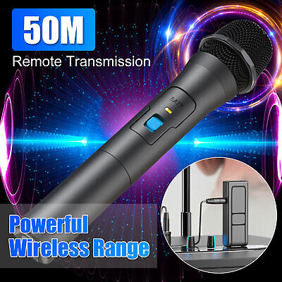 2PCS Wireless VHF Professional Microphone Handheld Mic System Karaoke w/Receiver