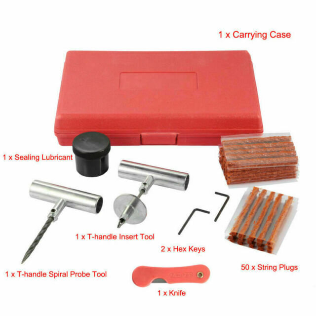 US 57x Tire Repair Kit DIY Flat Tire Repair Car Truck Motorcycle Plug Patch