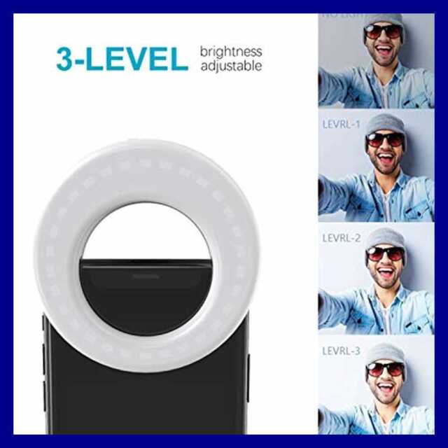 Selfie Light Ring Lights LED Circle Cell Phone Laptop Camera WHITE