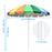 8' Rainbow Umbrella Patio Outdoor Sunshade 16Ribs Crank Tilt UV Block Beach Pool