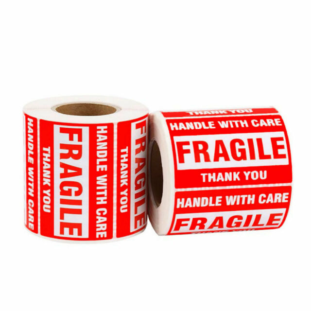 Fragile Stickers 1 Roll 500 2x3 Fragile Label Sticker Handle With Care Mailing