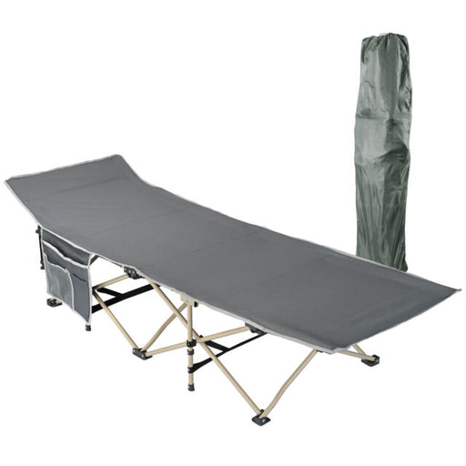 Folding Camping Cot Bed Outdoor Portable Military Cot w/ Carry Bag